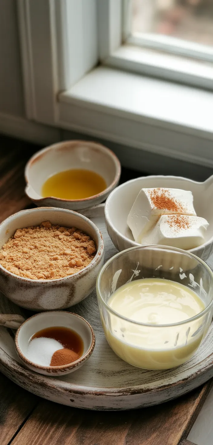 Ingredients photo for No Bake Mini Eggnog Cheesecake Cups Recipe