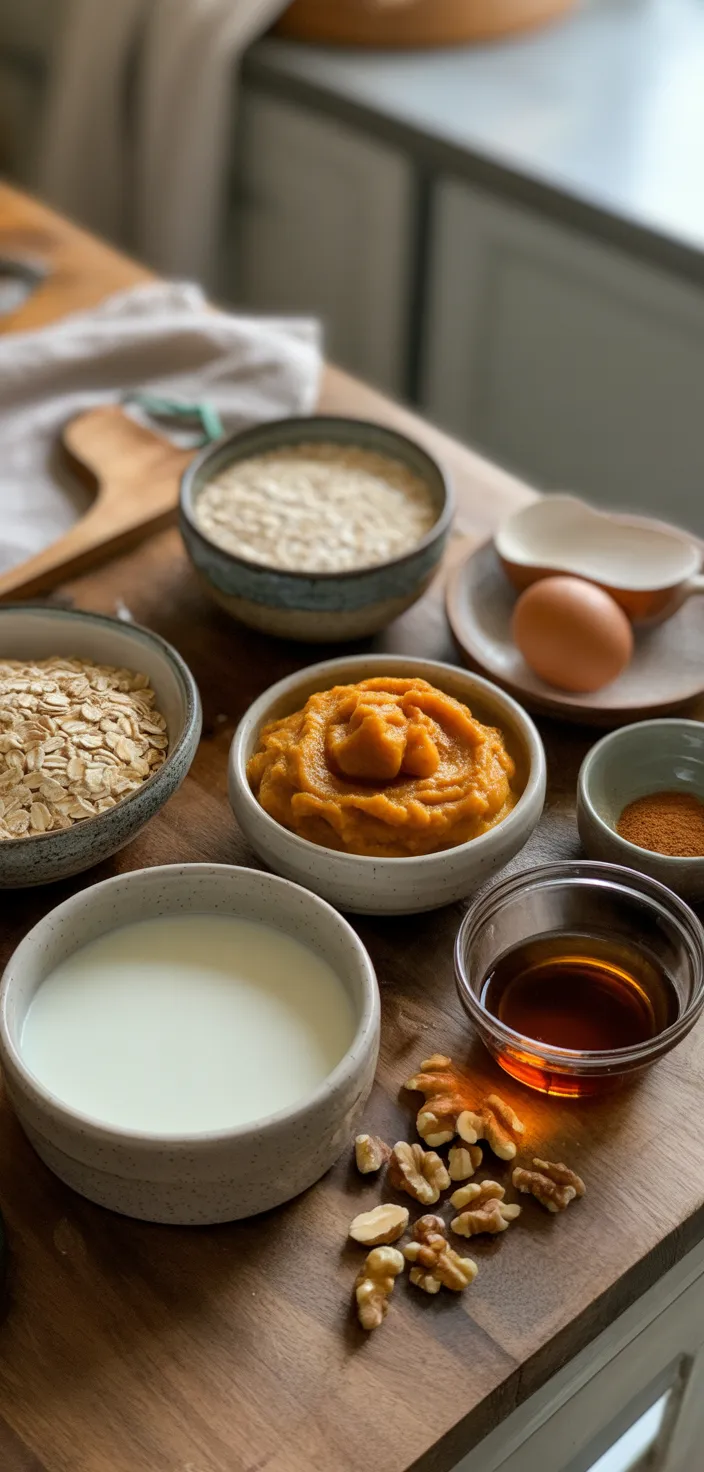 Ingredients photo for Oatmeal Pumpkin Pancakes (in The Blender!) Recipe