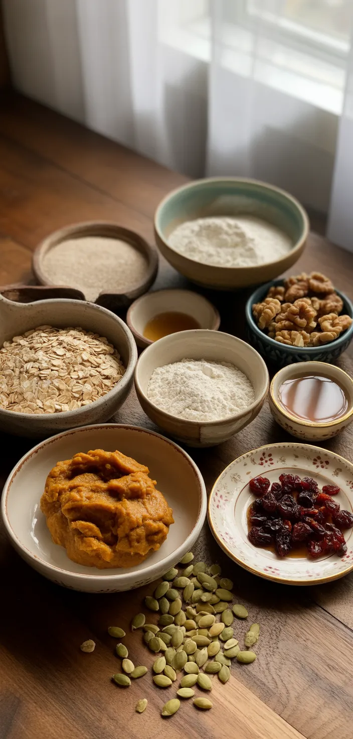 Ingredients photo for Pumpkin Breakfast Cookies Recipe