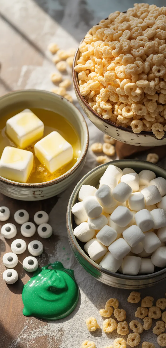 Ingredients photo for Rice Krispie Treat Monsters Recipe