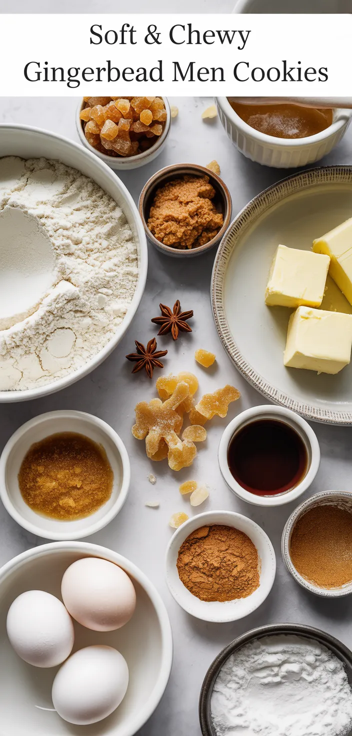 Ingredients photo for Soft & Chewy Gingerbread Men Cookies Recipe