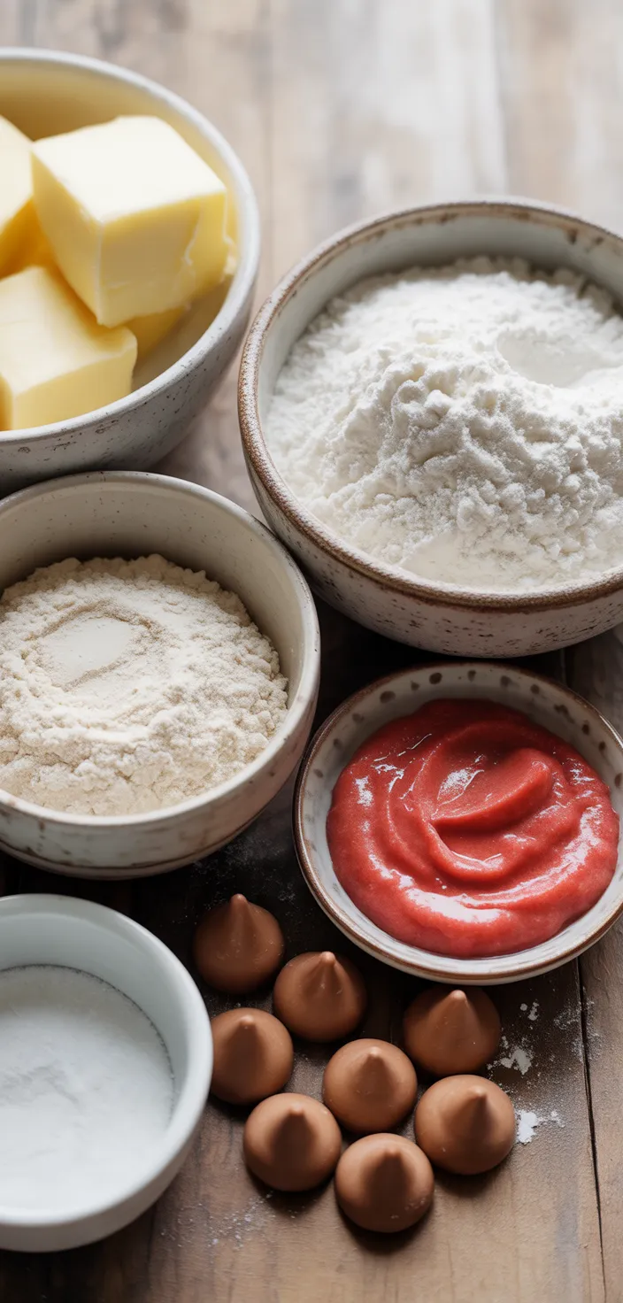 Ingredients photo for Strawberry Kiss Cookies Recipe