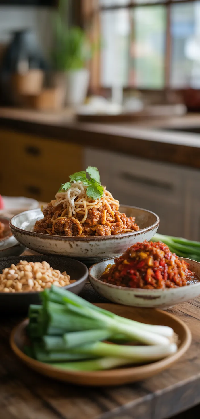Ingredients photo for Addictive Dan Dan Noodles Recipe