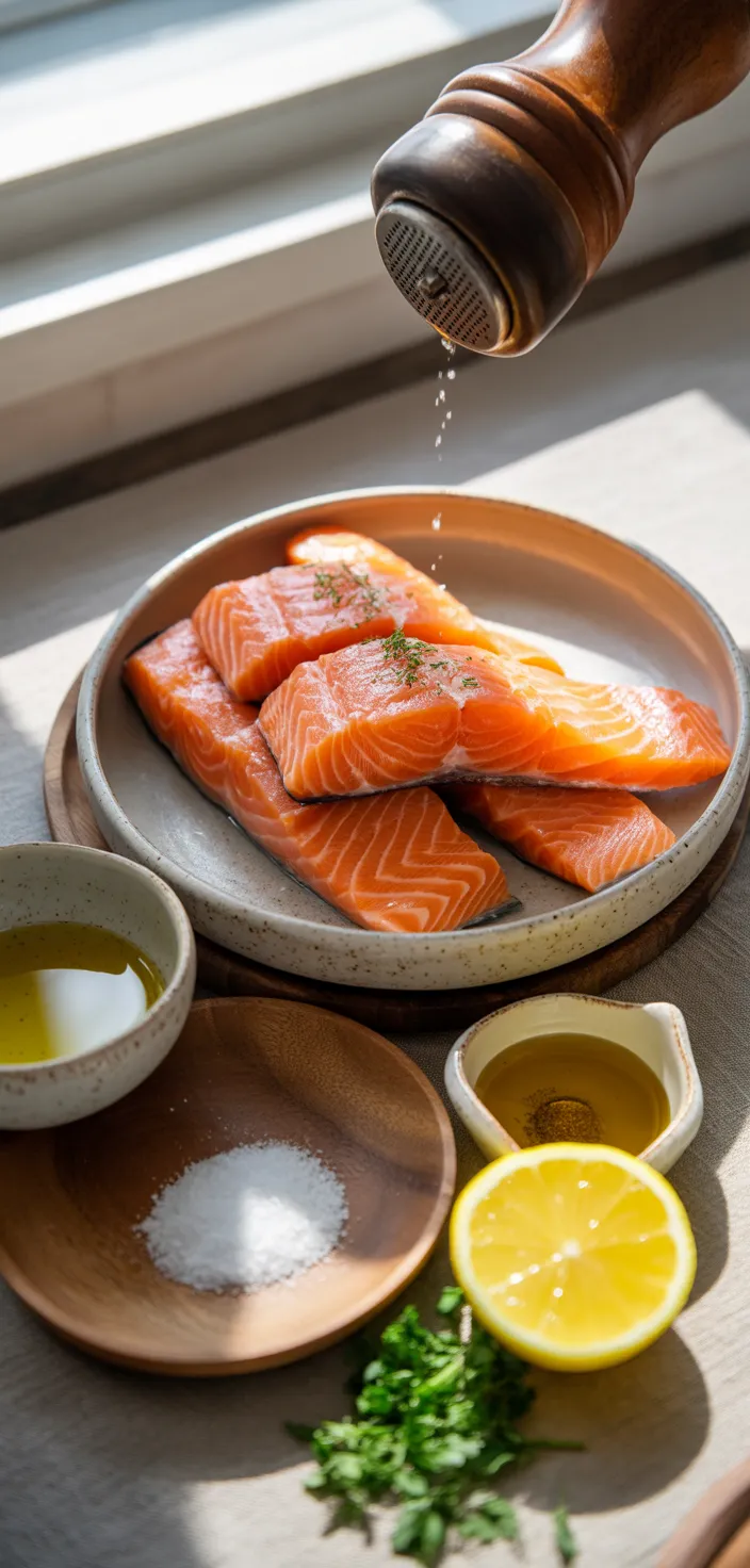 Ingredients photo for Air Fryer Salmon Recipe