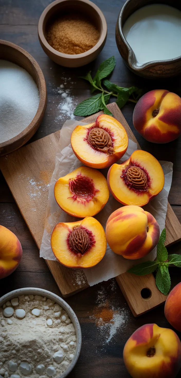 Ingredients photo for  Best Ever Southern Peach Cobbler Recipe