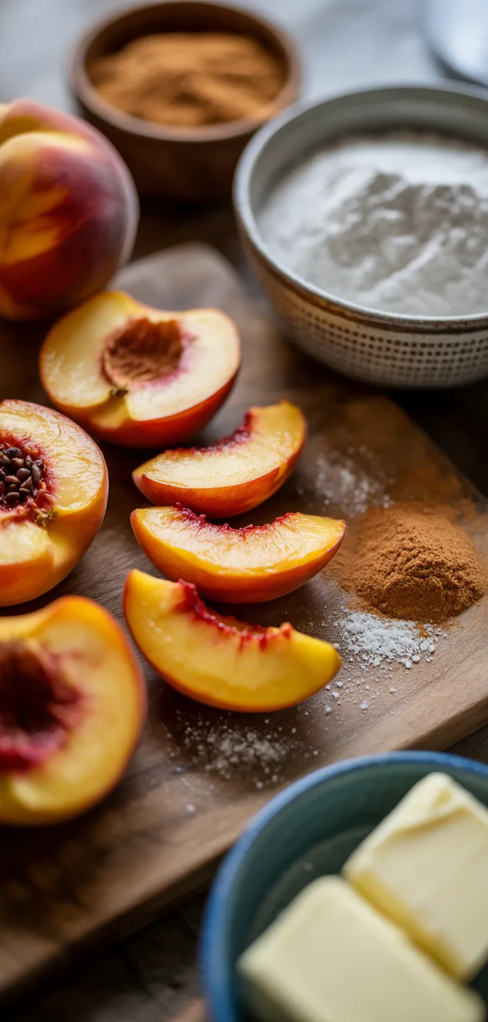 Ingredients photo for Bourbon Peach Upside Down Cake Recipe