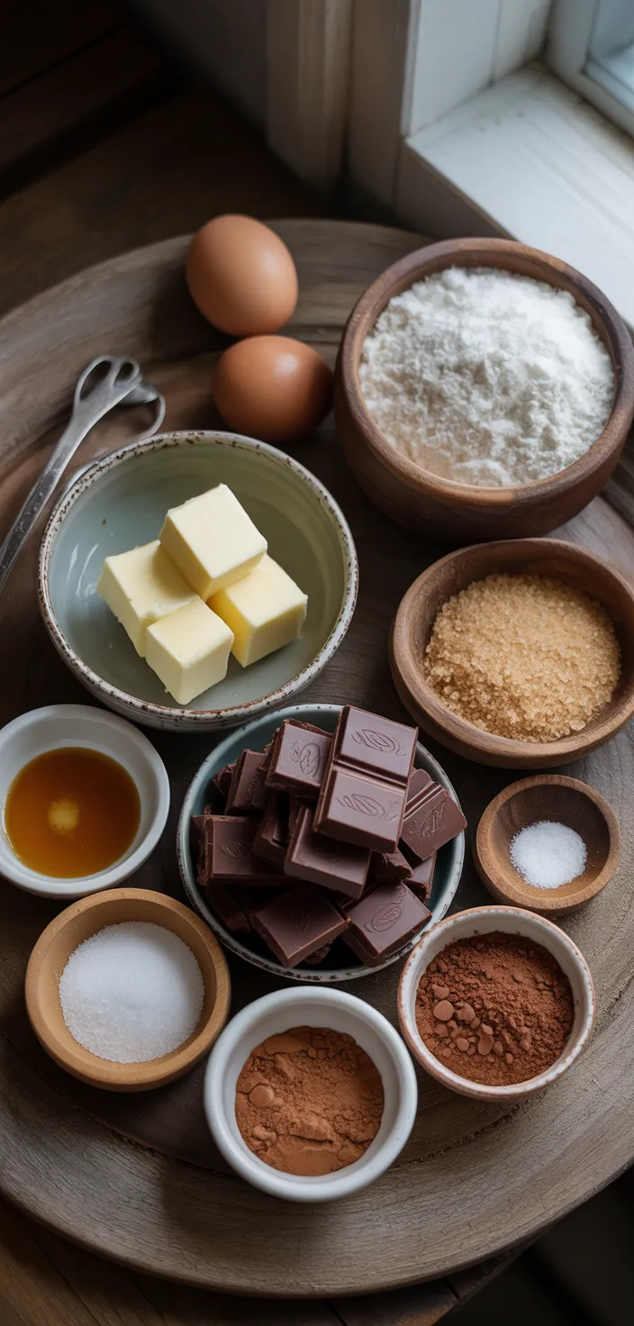 Ingredients photo for Brown Butter Fudgy Brownies Recipe