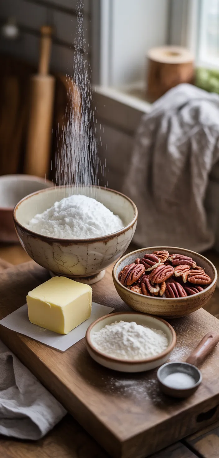 Ingredients photo for Butter Snowball Cookies Recipe