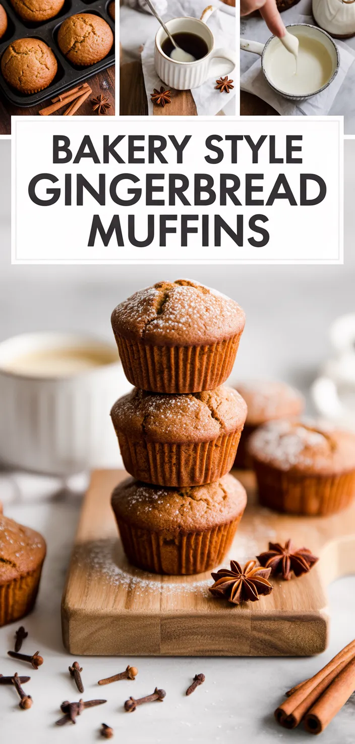 Bakery Style Gingerbread Muffins Recipe
