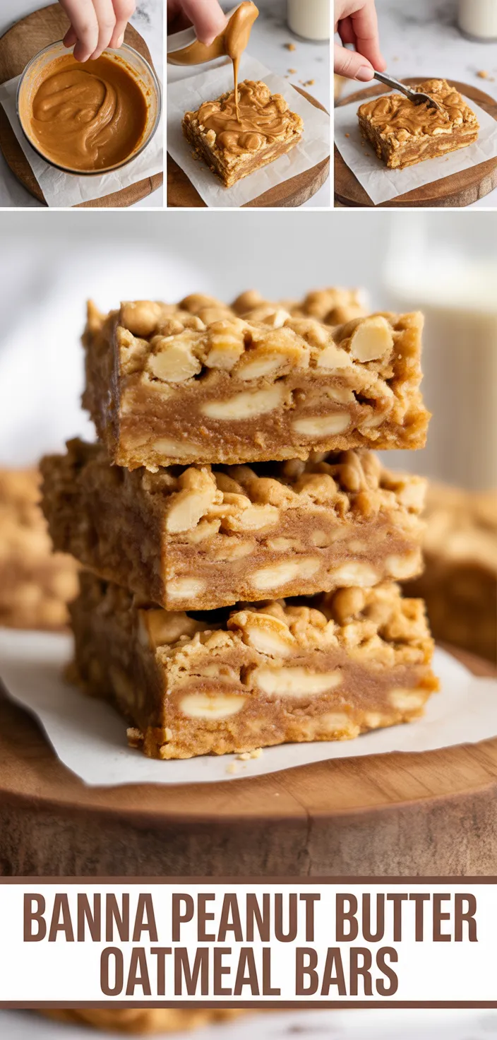 Banana Peanut Butter Oatmeal Bars Recipe