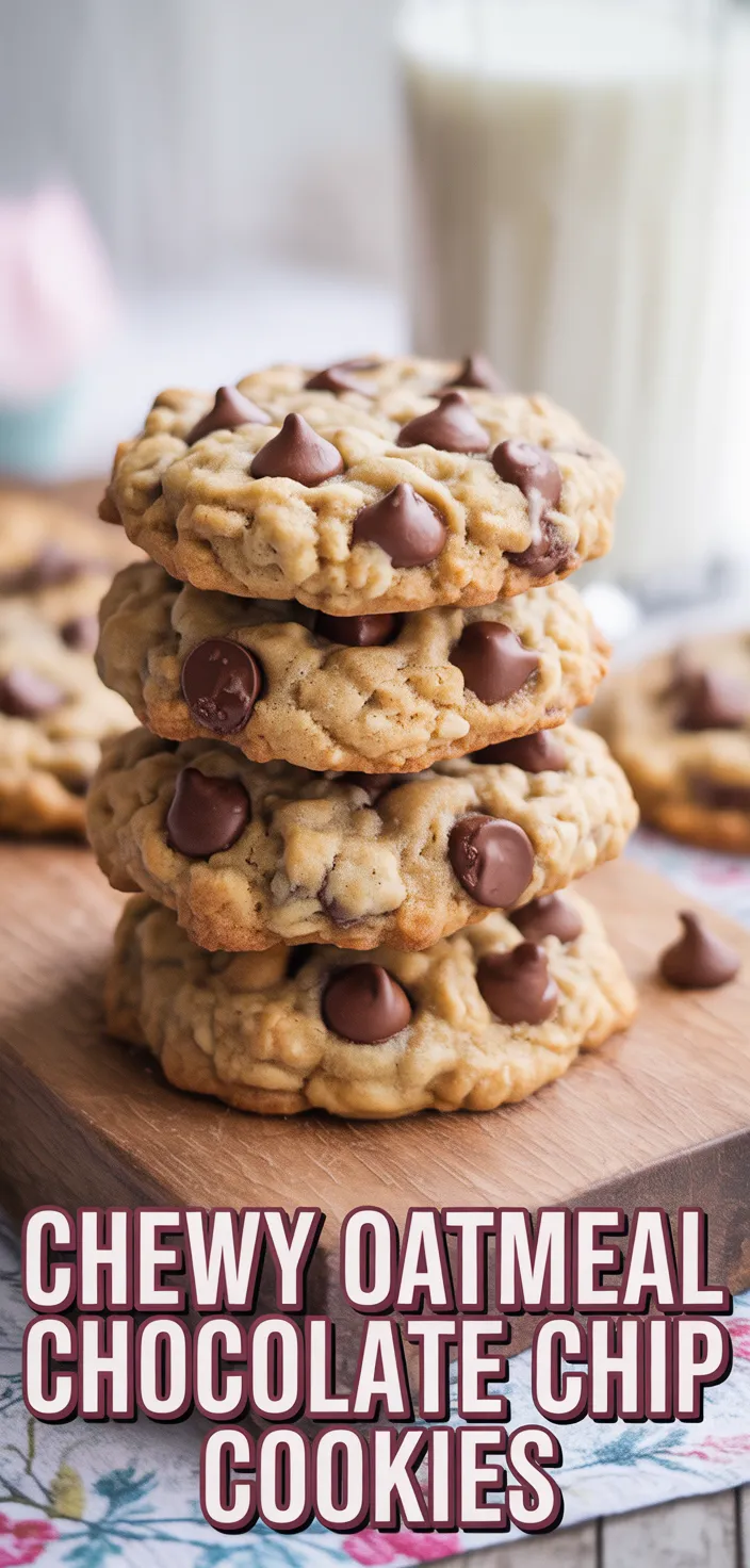 Chewy Oatmeal Chocolate Chip Cookies Recipe