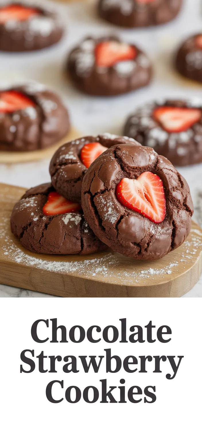 Chocolate Covered Strawberry Cookies Perfect For Your Sweetheart Recipe