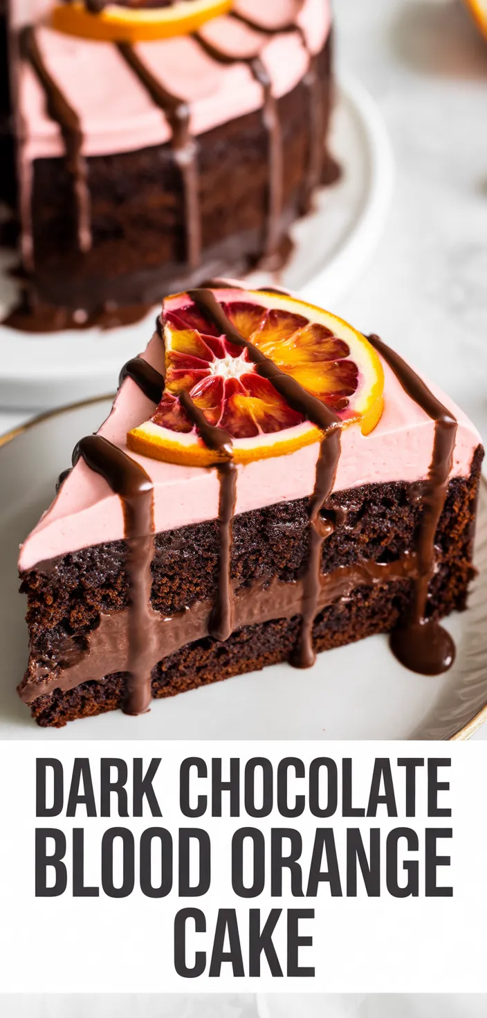 Dark Chocolate Blood Orange Cake Recipe