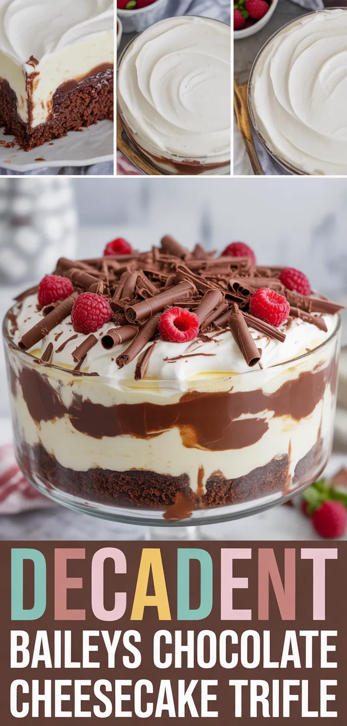 Decadent Baileys Chocolate Cheesecake Trifle Recipe
