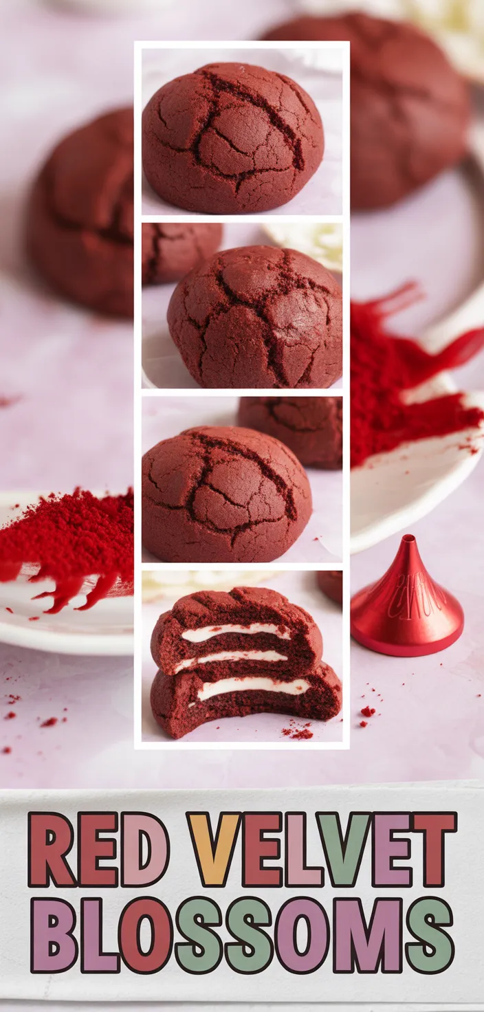 Easy Hershey's Red Velvet Blossoms Cookies Recipe
