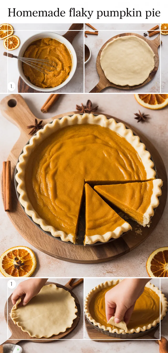 Easy Pumpkin Pie From Scratch With Flaky Crust Recipe