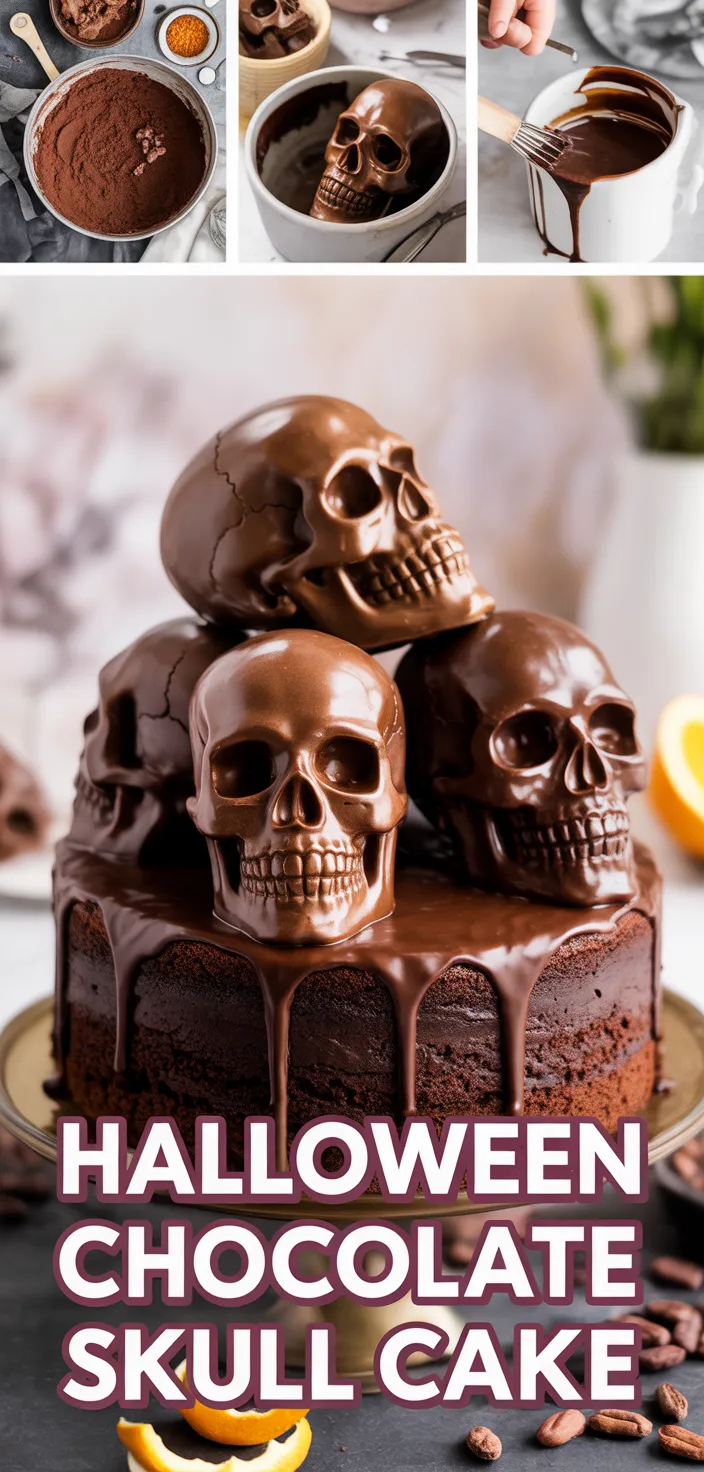 Halloween Chocolate Skull Cake Recipe