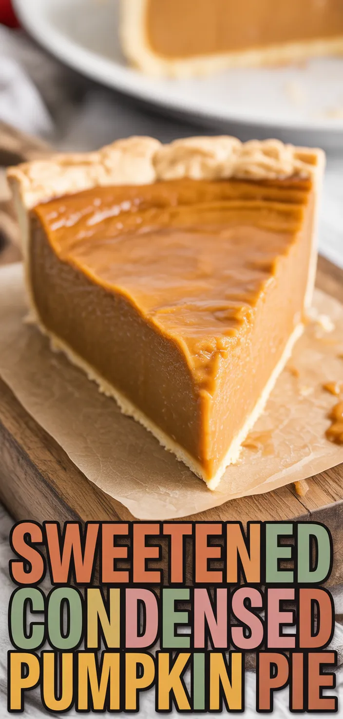 Pumpkin Pie With Sweetened Condensed Milk Recipe