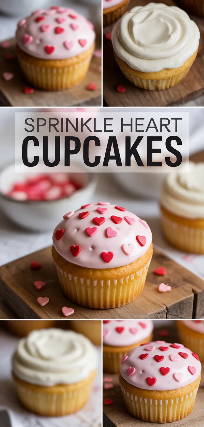Sprinkle Heart Cupcakes Recipe