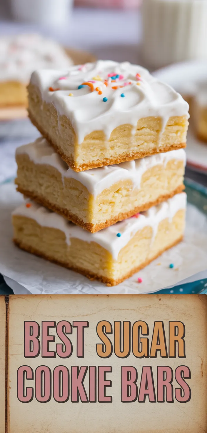 The BEST Sugar Cookie Bars (easy!) Recipe