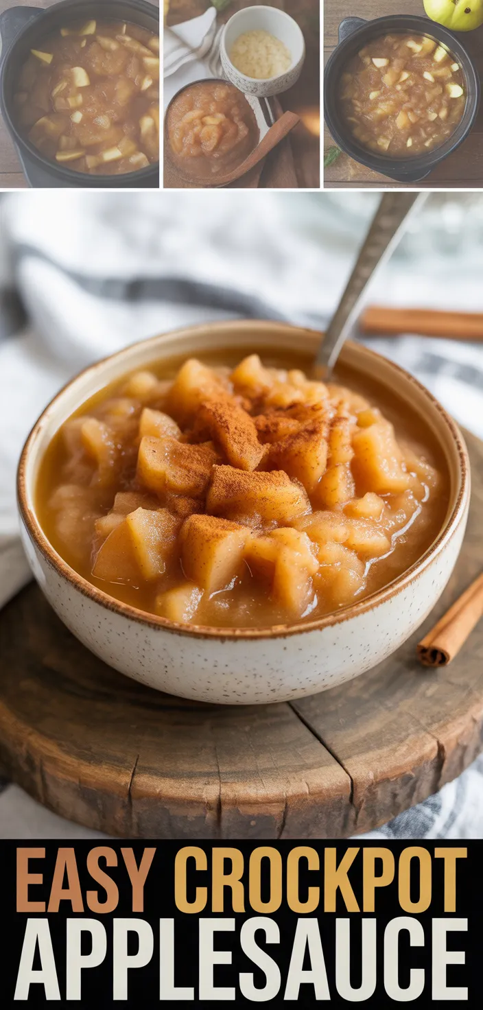 The Easiest Crockpot Applesauce From Scratch (No Sugar Added, No Peeling!) Recipe