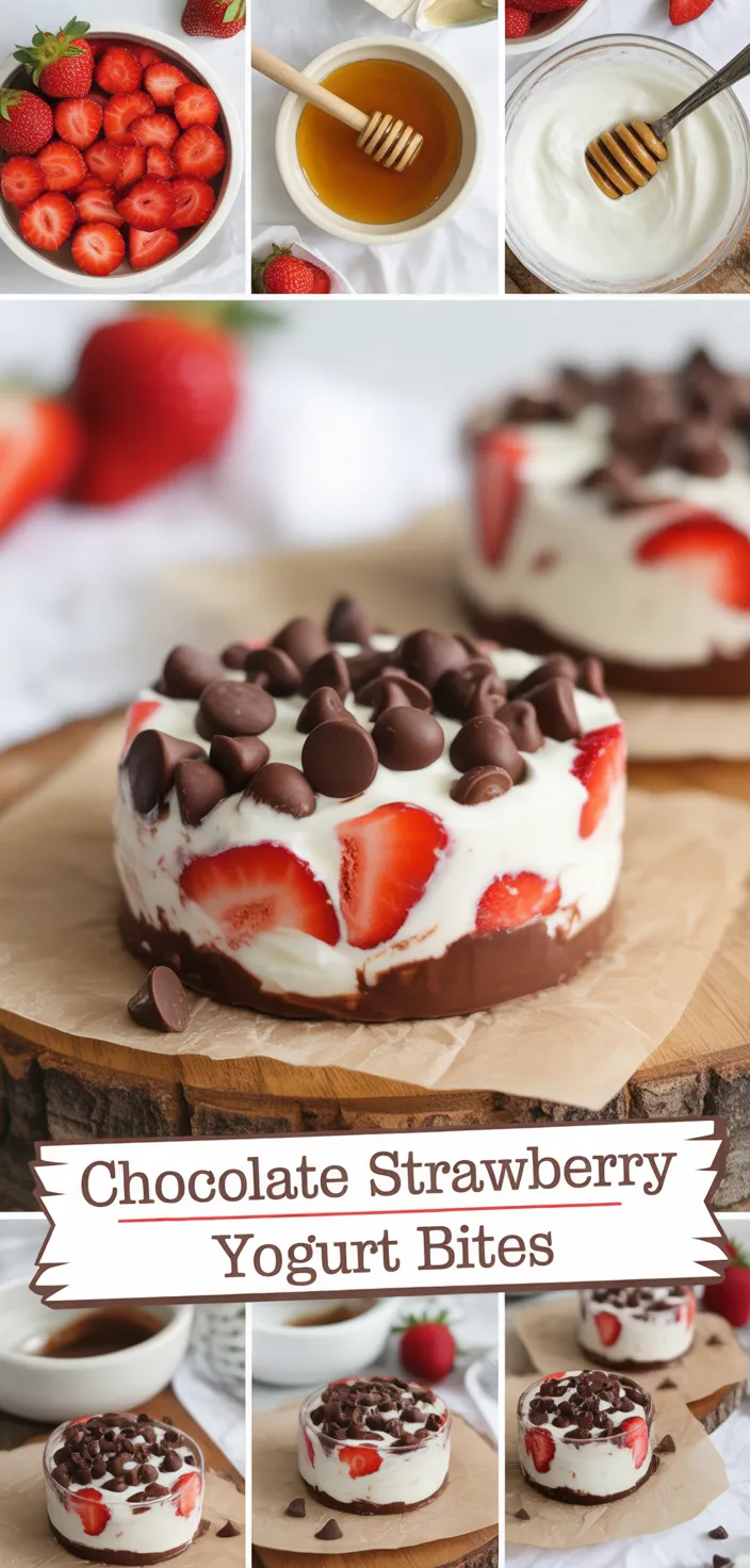 Viral TikTok Chocolate Strawberry Yogurt Bites Recipe