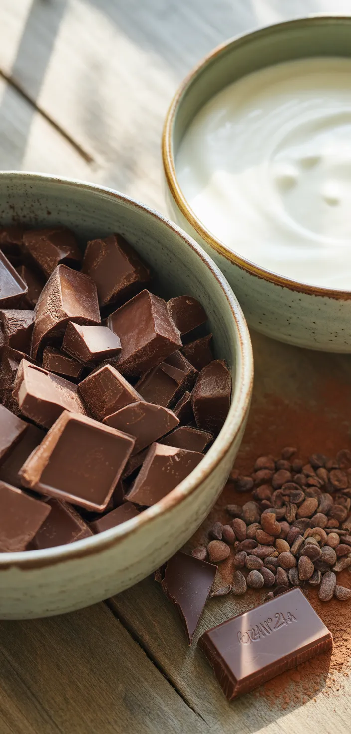 Ingredients photo for Easy Chocolate Ganache Recipe