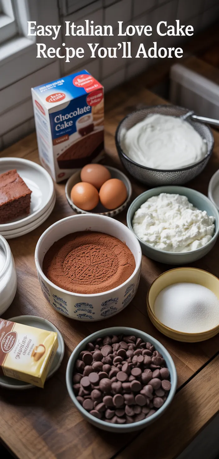 Ingredients photo for Easy Italian Love Cake Recipe You’ll Adore