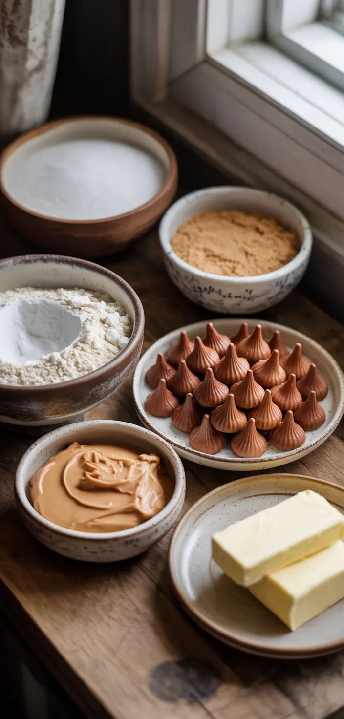 Ingredients photo for Easy Peanut Butter Blossoms Recipe