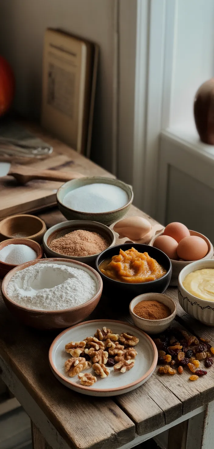 Ingredients photo for Easy Pumpkin Muffins With Applesauce Recipe