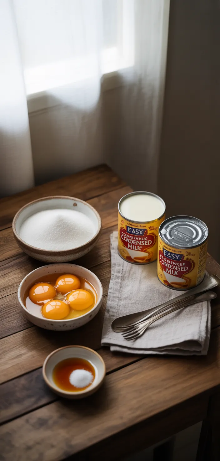 Ingredients photo for Easy Spanish Flan Recipe