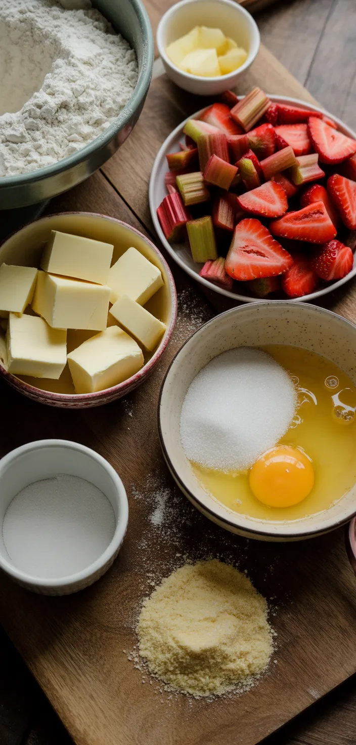 Ingredients photo for Fresh Strawberry Rhubarb Pie Recipe