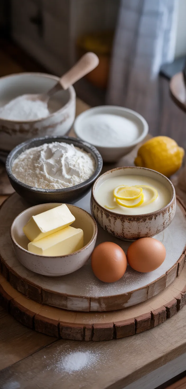 Ingredients photo for Mile High Lemon Meringue Pie Recipe