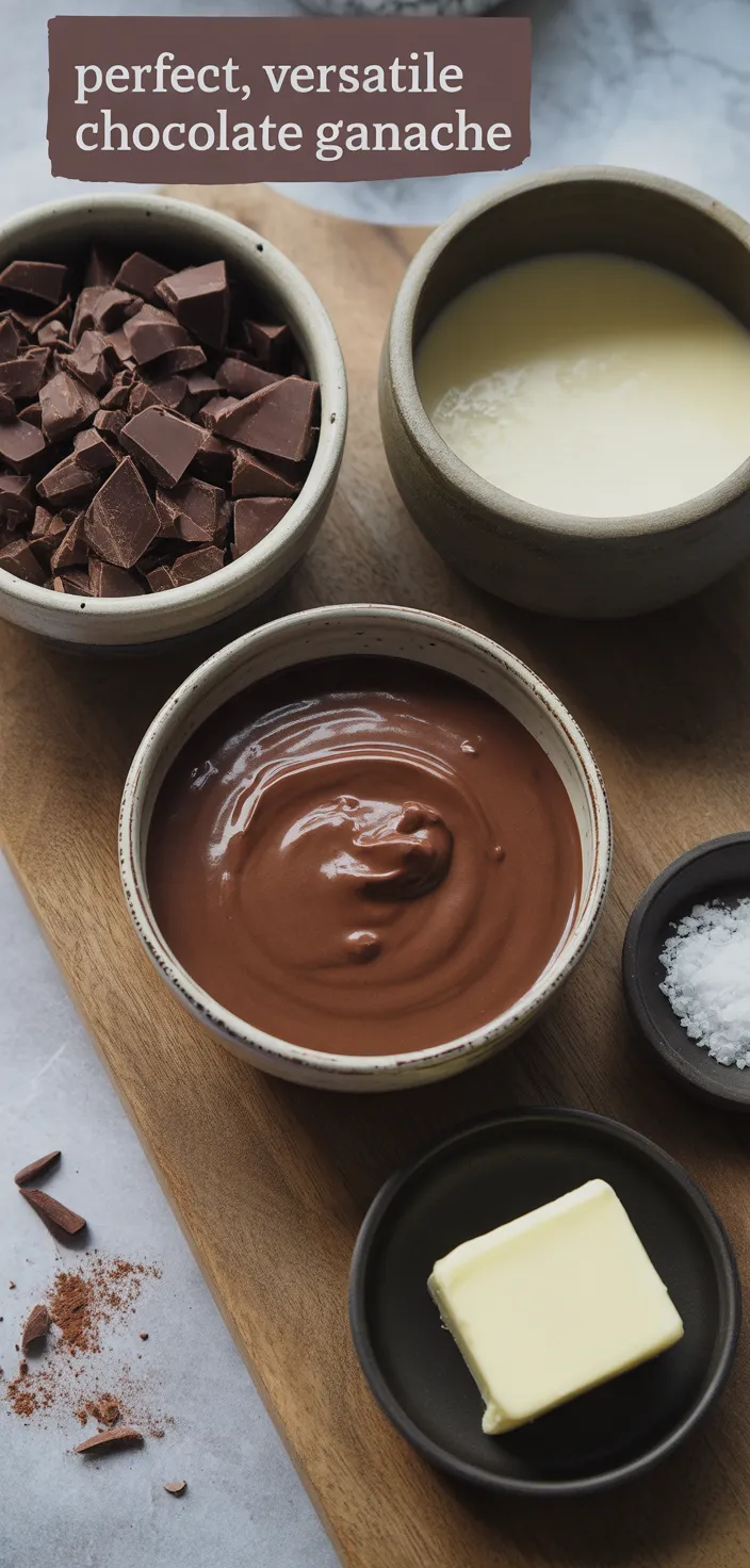 Ingredients photo for Perfect, Versatile Chocolate Ganache Recipe