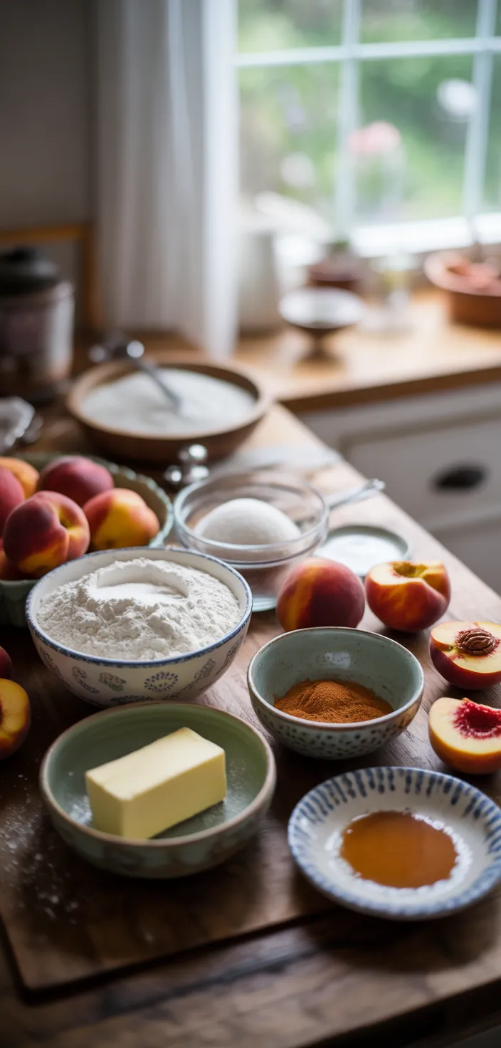 Ingredients photo for The BEST Peach Pie Recipe Ever