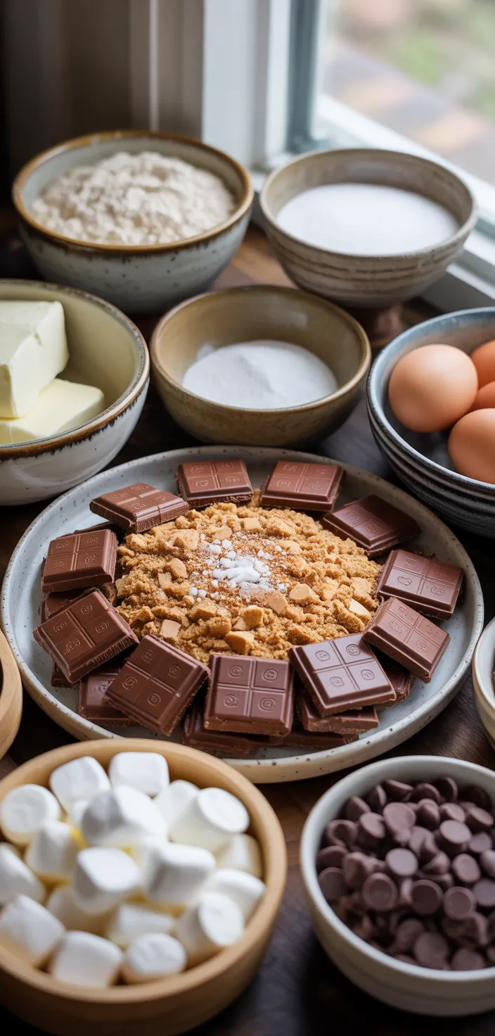 Ingredients photo for The Best S'mores Cookie Bars Recipe