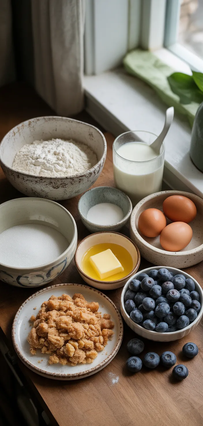 Ingredients photo for BEST Blueberry Jam Muffins Recipe