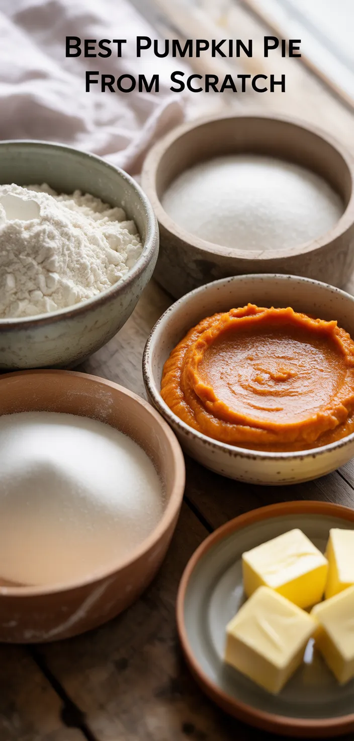 Ingredients photo for BEST PUMPKIN PIE FROM SCRATCH Recipe