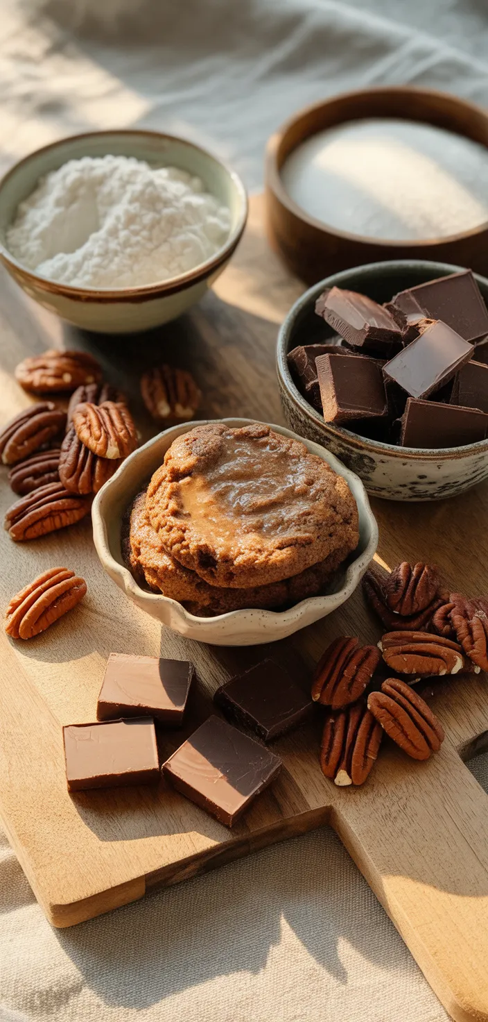 Ingredients photo for Brown Butter Bourbon Pecan Chocolate Chunk Cookies Recipe