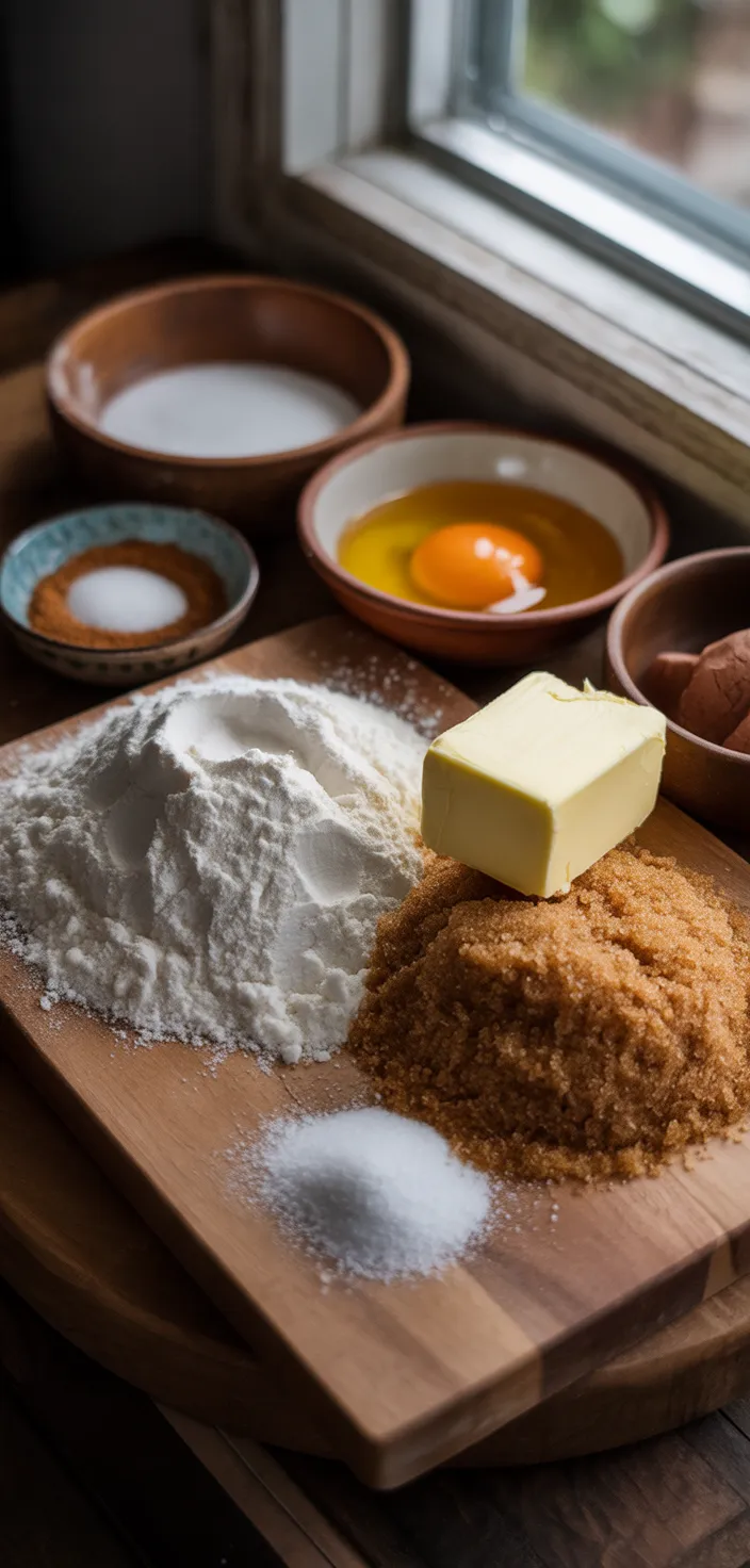 Ingredients photo for Chewy Brown Sugar Cookies Recipe
