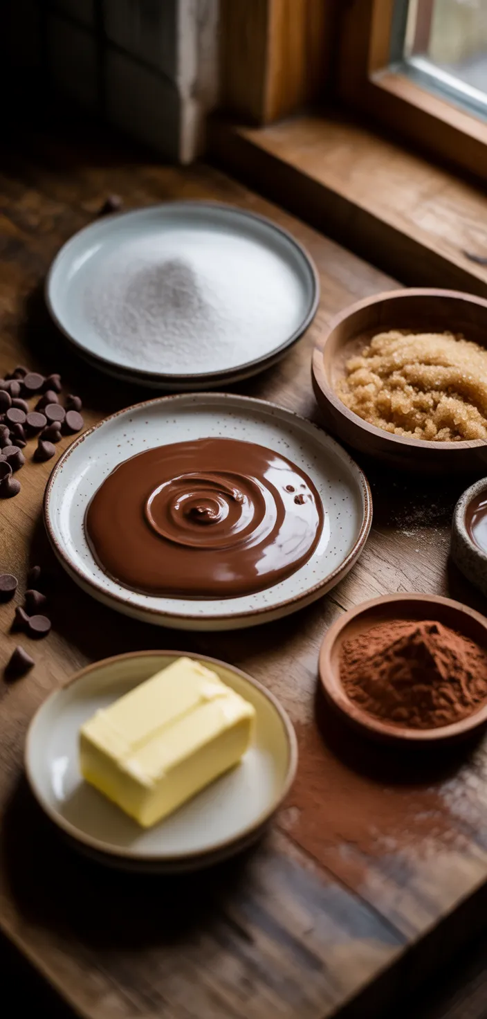 Ingredients photo for Chewy Chocolate Chip Brownies Recipe