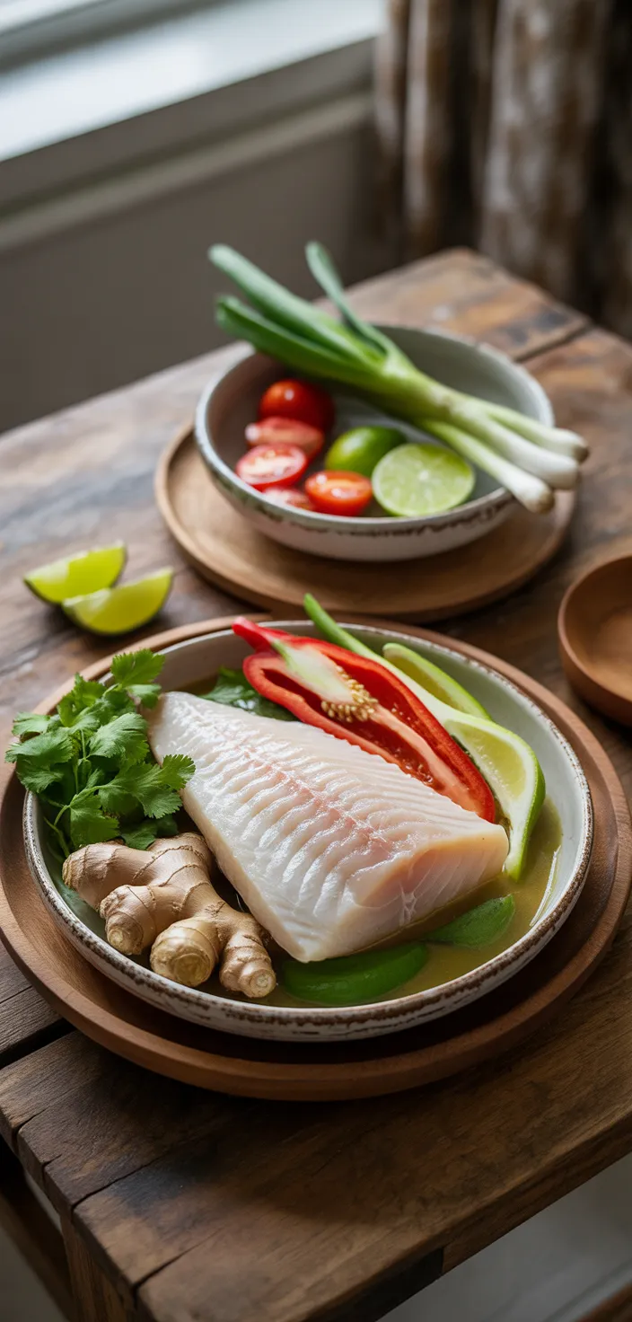 Ingredients photo for Coconut Lime Fish Soup: Taste Of Paradise! Recipe