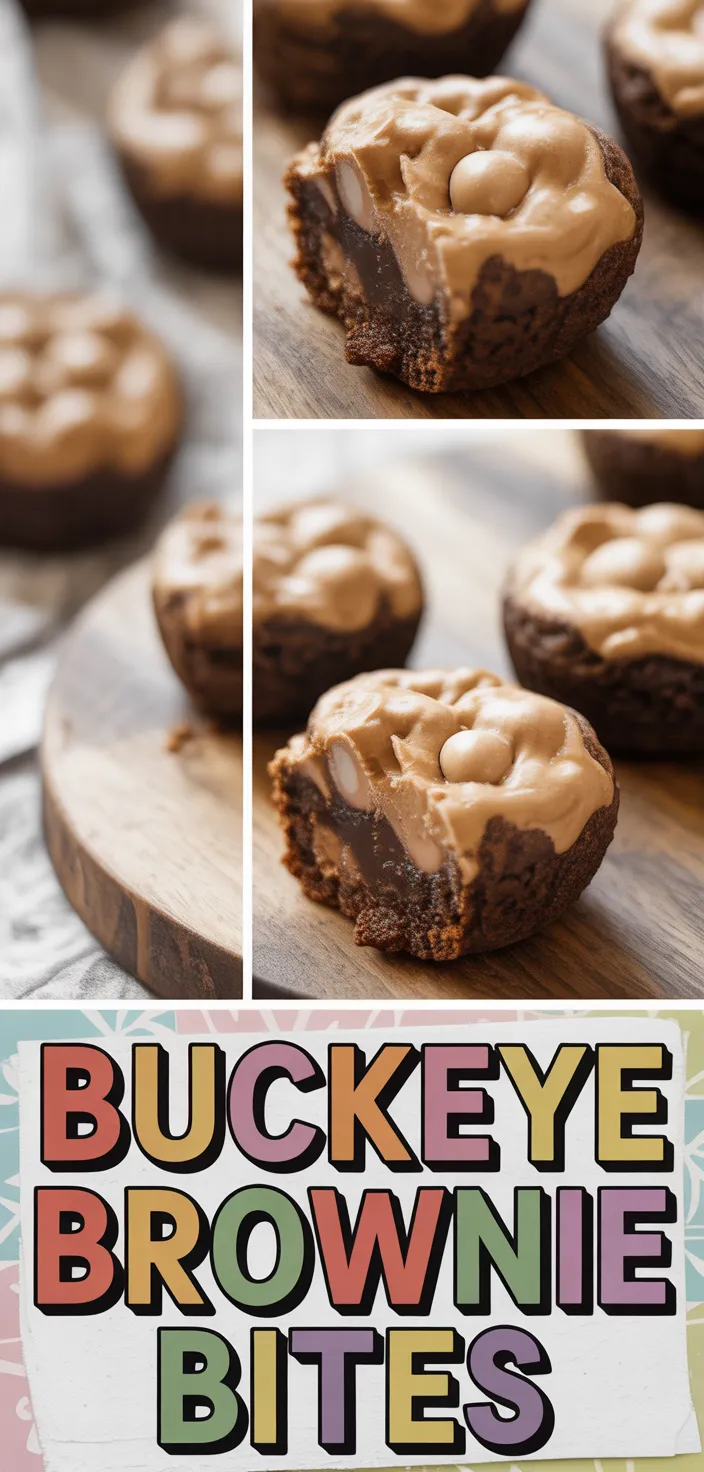 A photo of Buckeye Brownie Bites Recipe