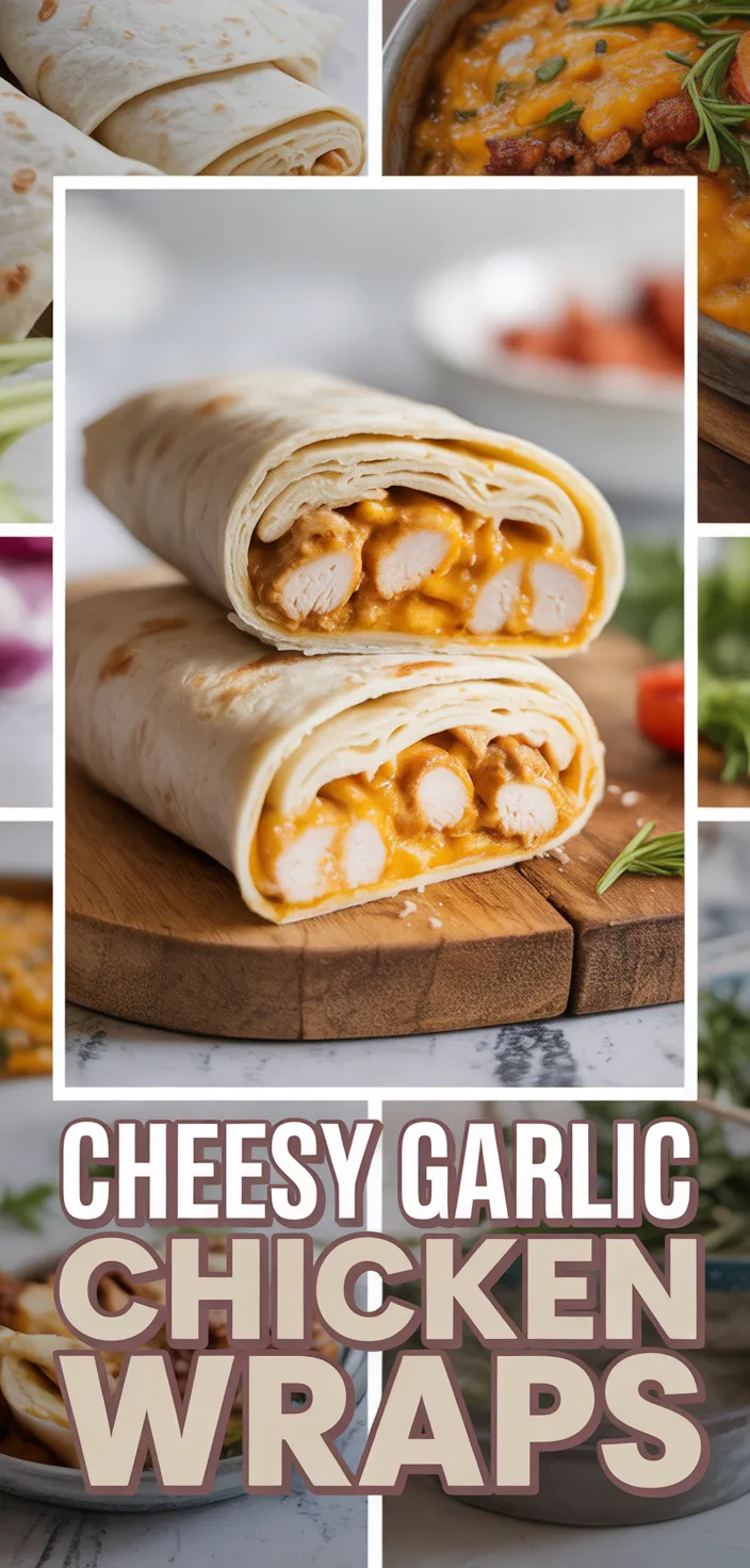 Cheesy Garlic Chicken Wraps – The Ultimate Flavor Explosion! Recipe