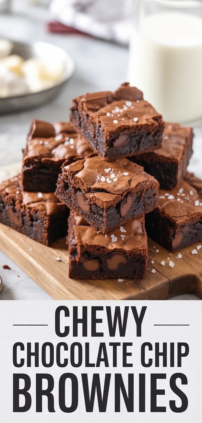 Chewy Chocolate Chip Brownies Recipe