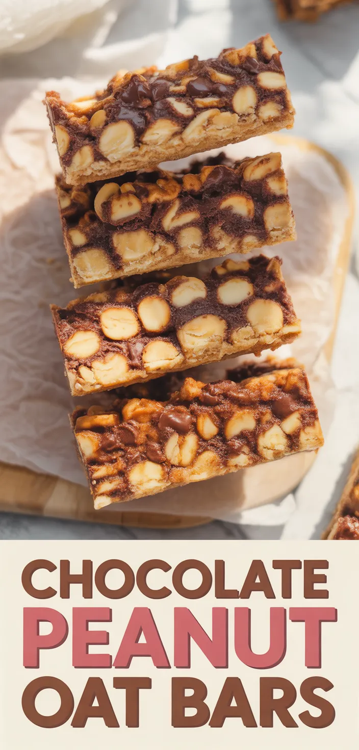Chocolate Chip Peanut Butter Oatmeal Bars Recipe