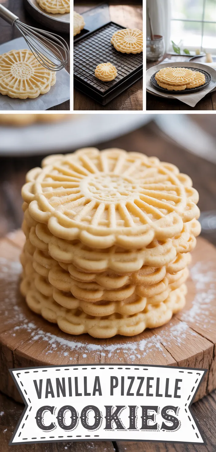 A photo of Classic Pizzelle Italian Waffle Cookies (Pizzelle Alla Vaniglia) Recipe