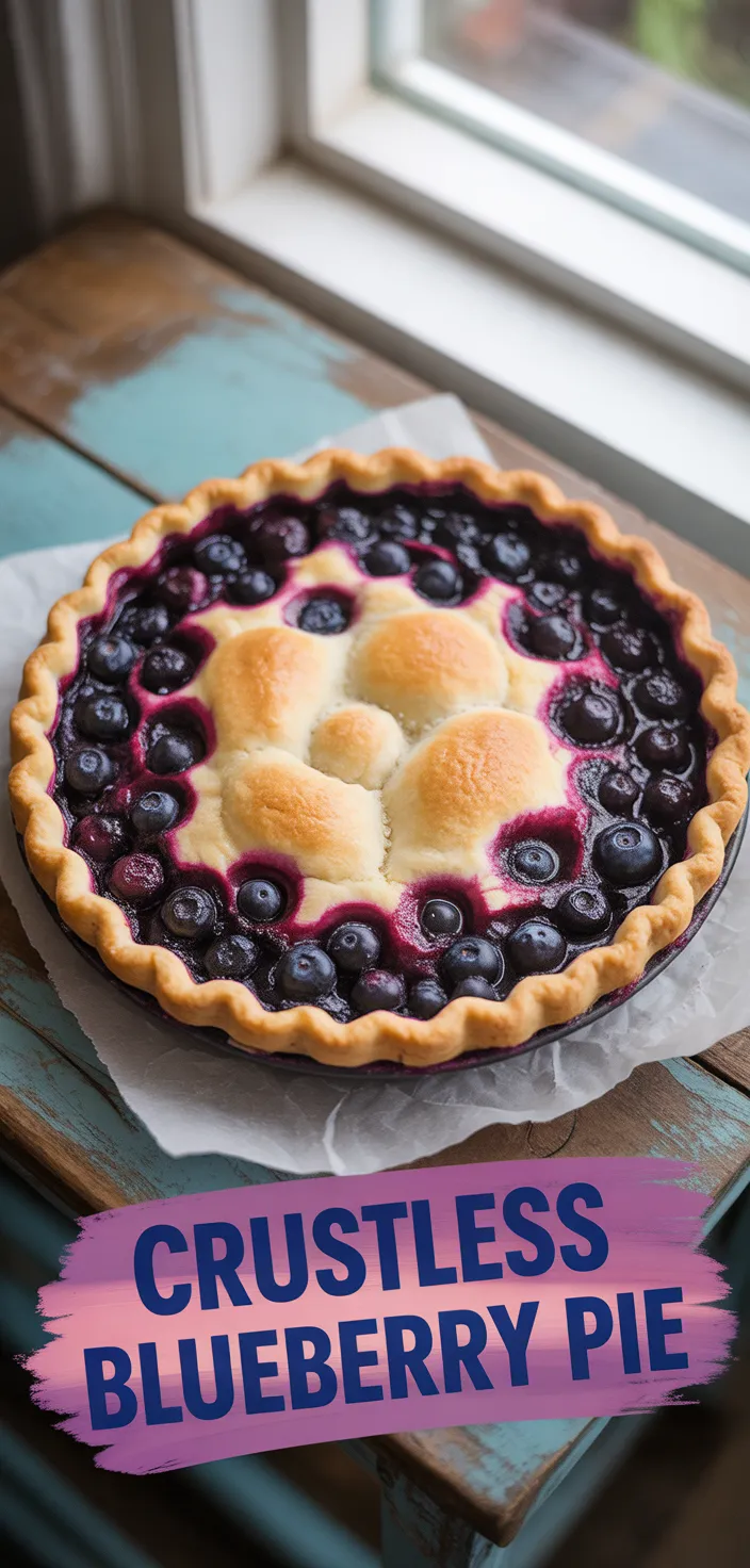 Crustless Blueberry Pie Recipe