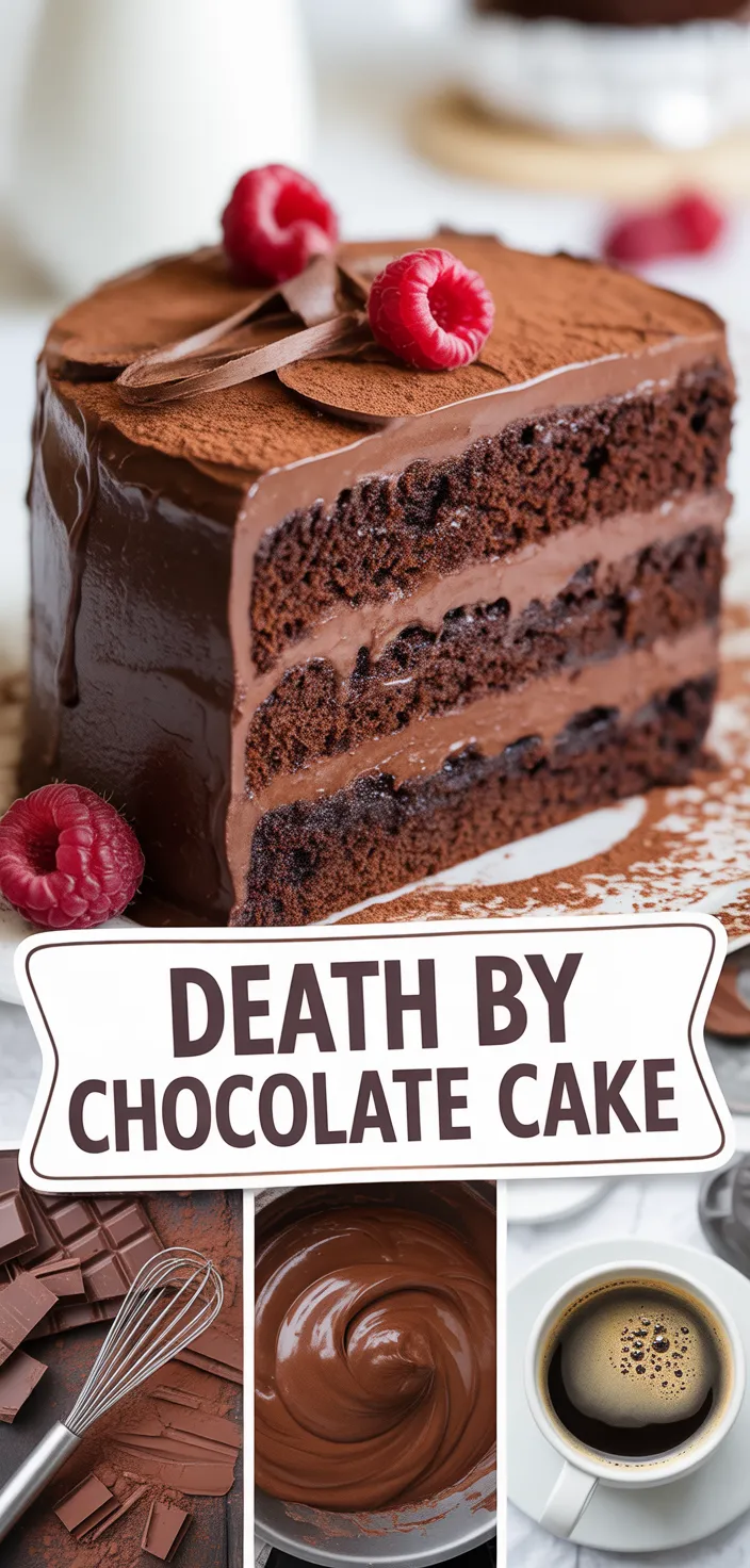 Death By Chocolate Cake - Decadent Dark Chocolate Cake Recipe