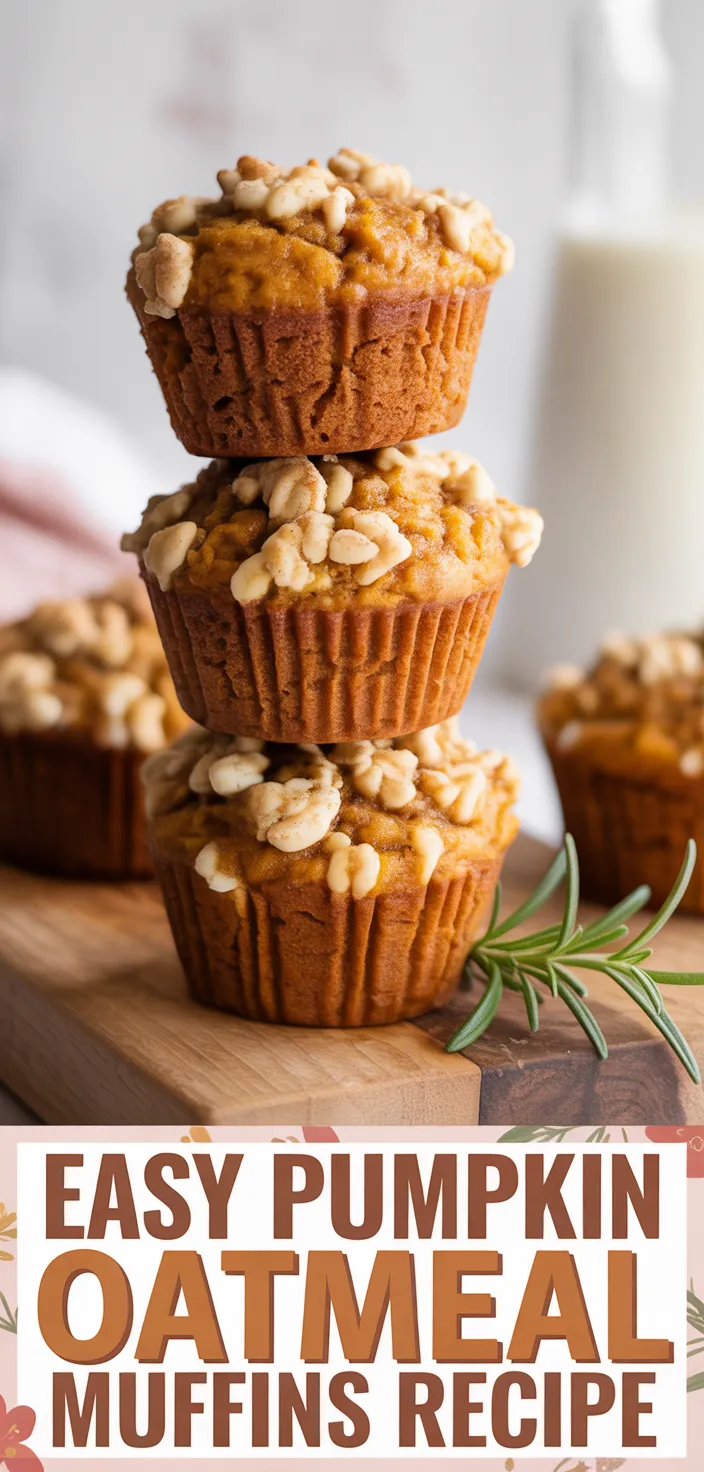 Easy Pumpkin Oatmeal Muffins Recipe